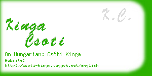 kinga csoti business card